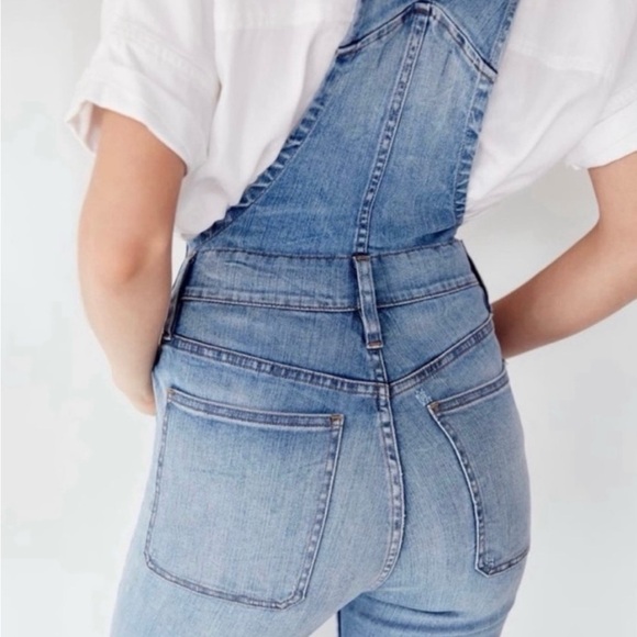 Madewell | Women’s medium blue thin chambray button front bib overalls, size XS - Picture 11 of 14
